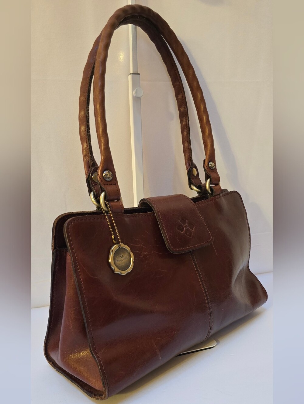 Patricia Nash 10th Anniversary Brown Leather Shoulder Bag Satchel